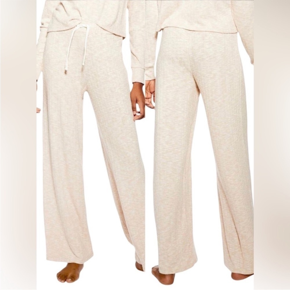 NWT | TopShop | Ribbed Wide Leg Longue Pants